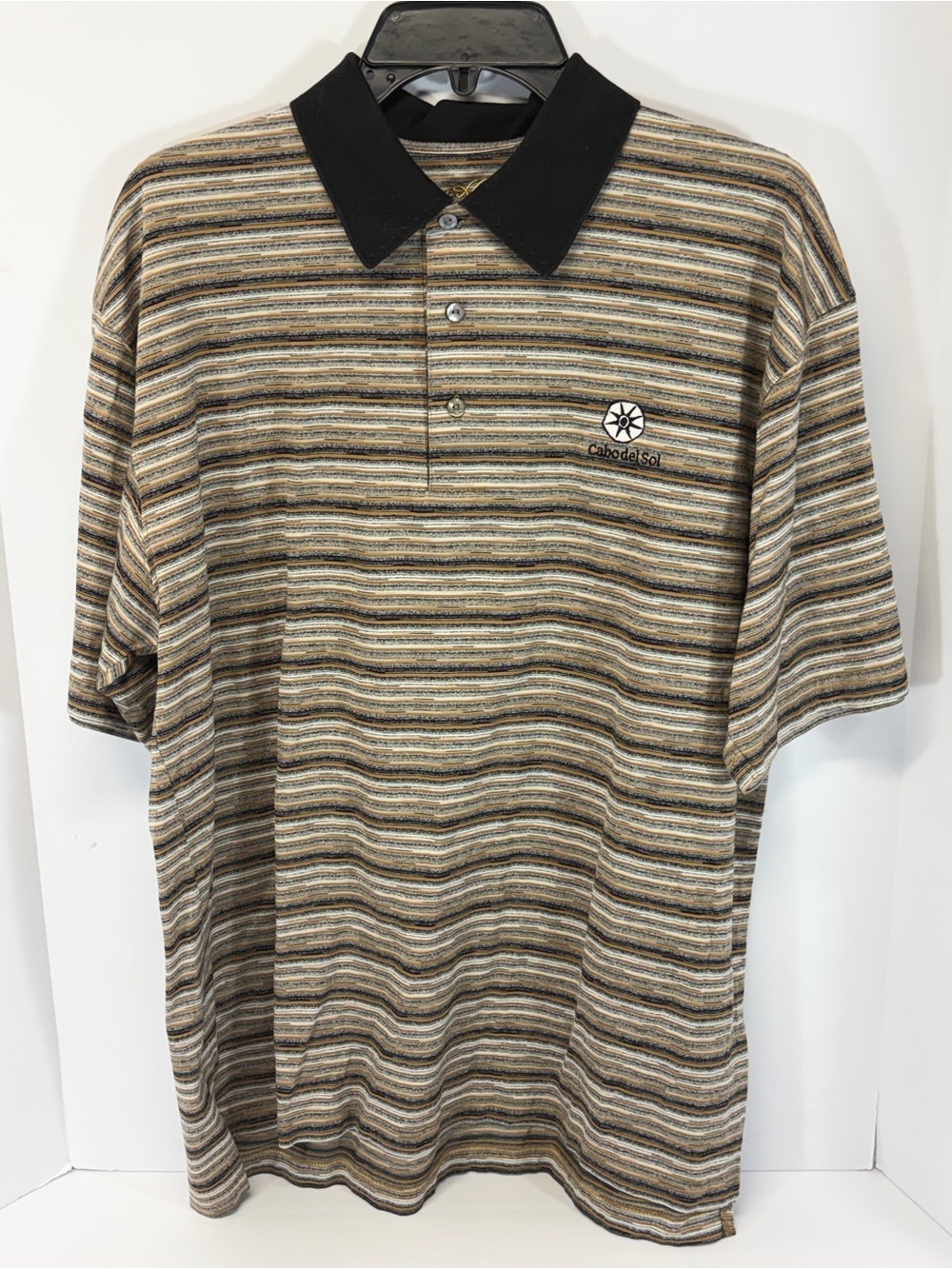 VTG Ben Hogan Cabo Del Sol Striped Golf Polo M